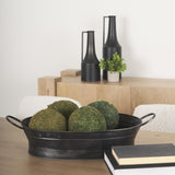Mercana Reno 20L x 14W Black Metal Vintage Inspired Basket