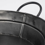 Mercana Reno 20L x 14W Black Metal Vintage Inspired Basket