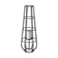 Mercana Bella Large Black Metal Cylindrical Cage Candle Holder Lantern