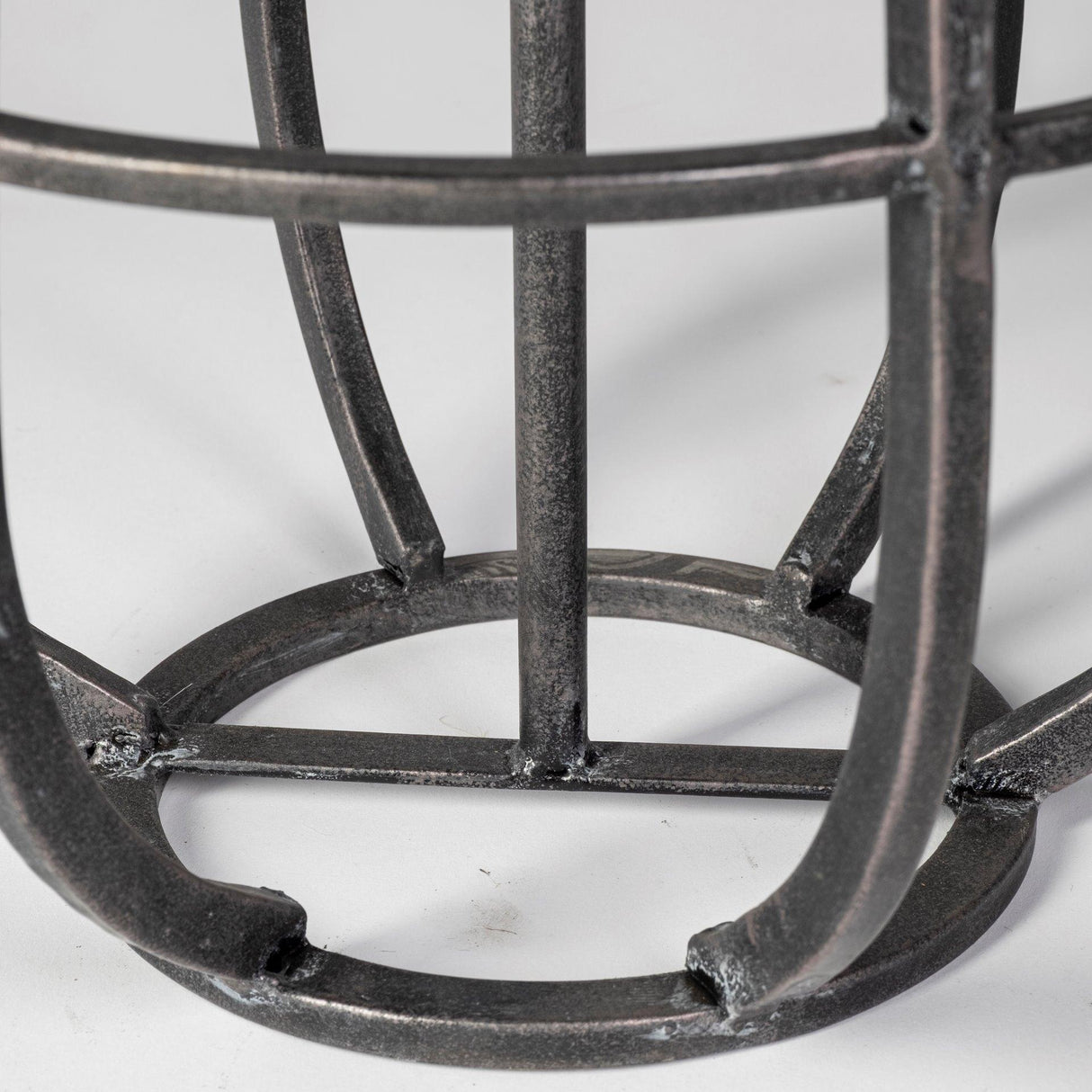 Mercana Bella Large Black Metal Cylindrical Cage Candle Holder Lantern