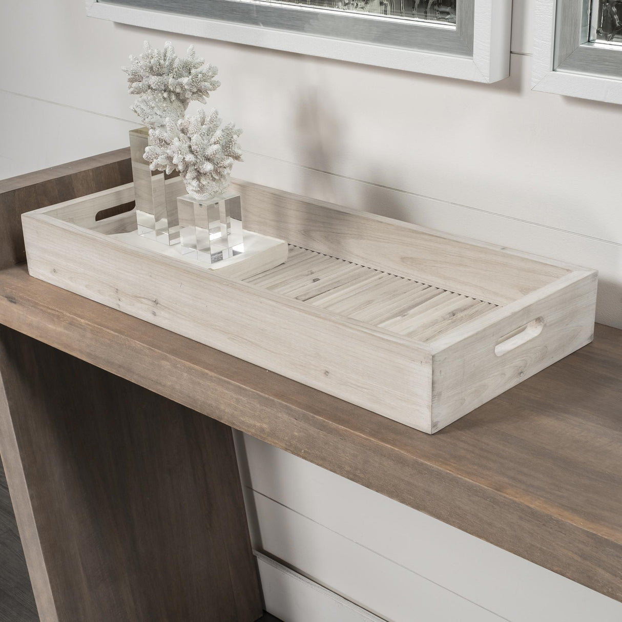 Mercana Horatio 28L x 12W Natural Wood Rectangular Serving Tray
