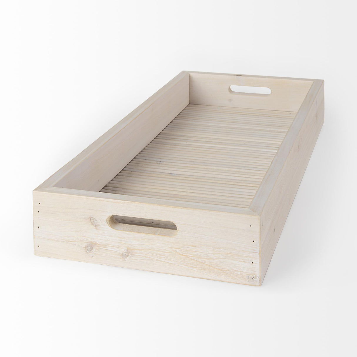 Mercana Horatio 28L x 12W Natural Wood Rectangular Serving Tray