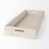 Mercana Horatio 28L x 12W Natural Wood Rectangular Serving Tray