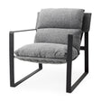 Mercana Guilia Castlerock Gray With Metal Frame Sling Accent Chair