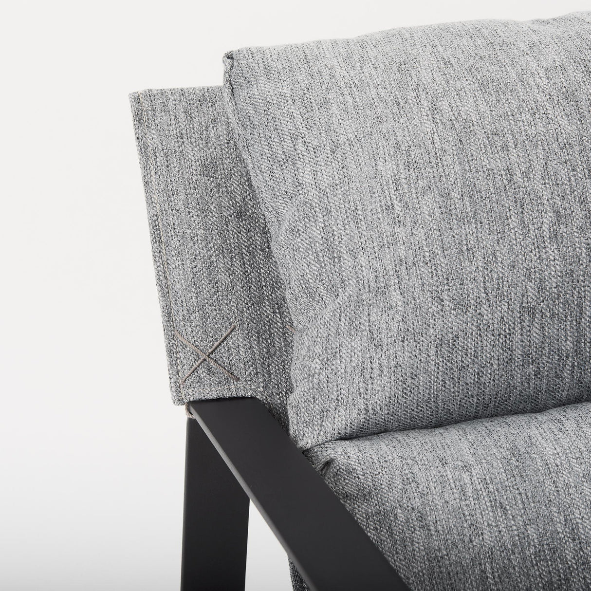 Mercana Guilia Castlerock Gray With Metal Frame Sling Accent Chair