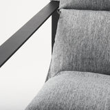 Mercana Guilia Castlerock Gray With Metal Frame Sling Accent Chair
