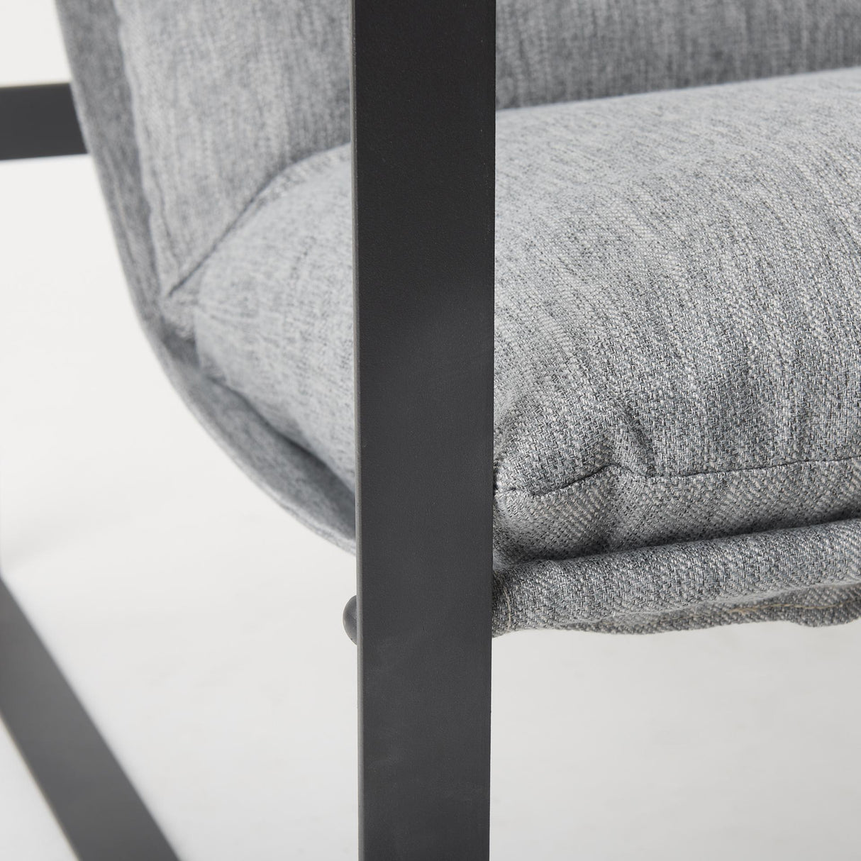 Mercana Guilia Castlerock Gray With Metal Frame Sling Accent Chair