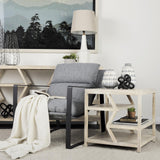 Mercana Guilia Castlerock Gray With Metal Frame Sling Accent Chair