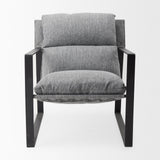 Mercana Guilia Castlerock Gray With Metal Frame Sling Accent Chair