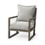 Mercana Sherlock Frost Gray Wood Frame Accent Chair