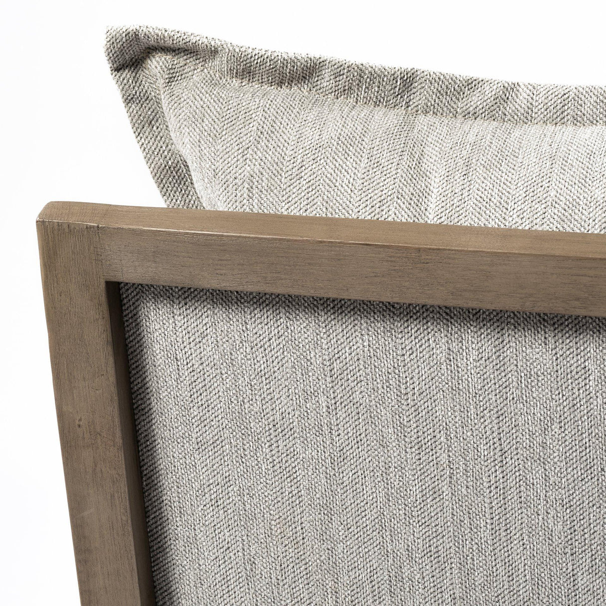 Mercana Sherlock Frost Gray Wood Frame Accent Chair