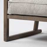 Mercana Sherlock Frost Gray Wood Frame Accent Chair