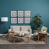 Mercana Sherlock Frost Gray Wood Frame Accent Chair