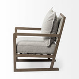 Mercana Sherlock Frost Gray Wood Frame Accent Chair