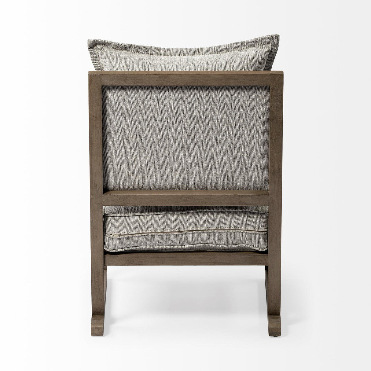 Mercana Sherlock Frost Gray Wood Frame Accent Chair