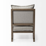 Mercana Sherlock Frost Gray Wood Frame Accent Chair