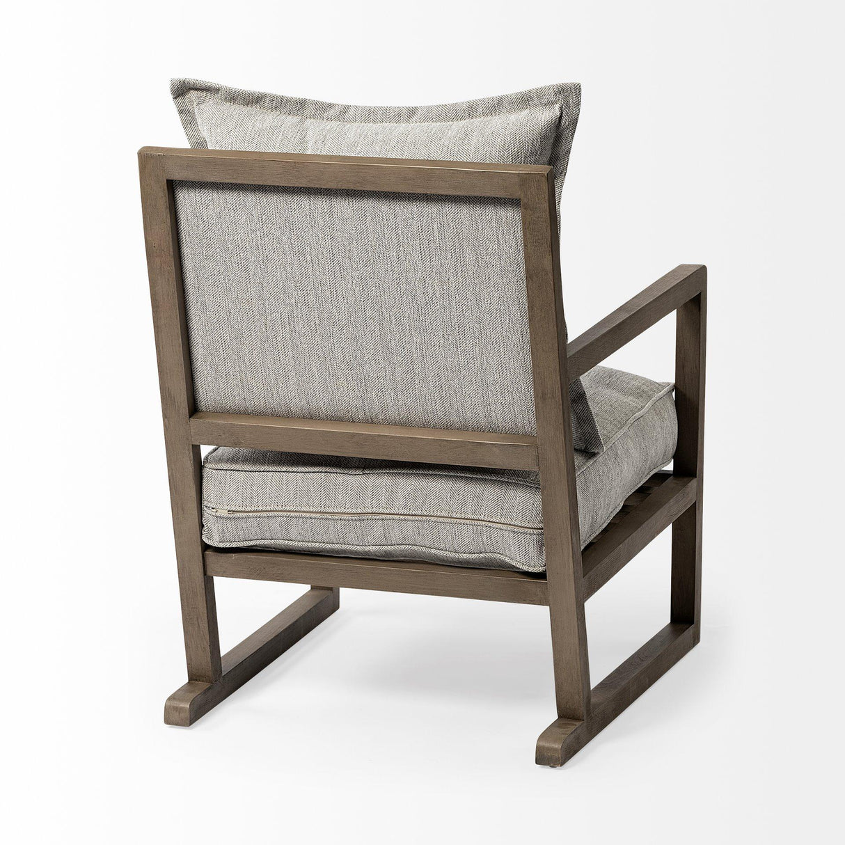 Mercana Sherlock Frost Gray Wood Frame Accent Chair