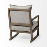 Mercana Sherlock Frost Gray Wood Frame Accent Chair