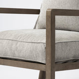 Mercana Sherlock Frost Gray Wood Frame Accent Chair