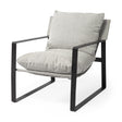 Mercana Guilia Frost Gray With Metal Frame Sling Accent Chair