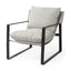 Mercana Guilia Frost Gray With Metal Frame Sling Accent Chair
