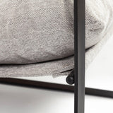 Mercana Guilia Frost Gray With Metal Frame Sling Accent Chair