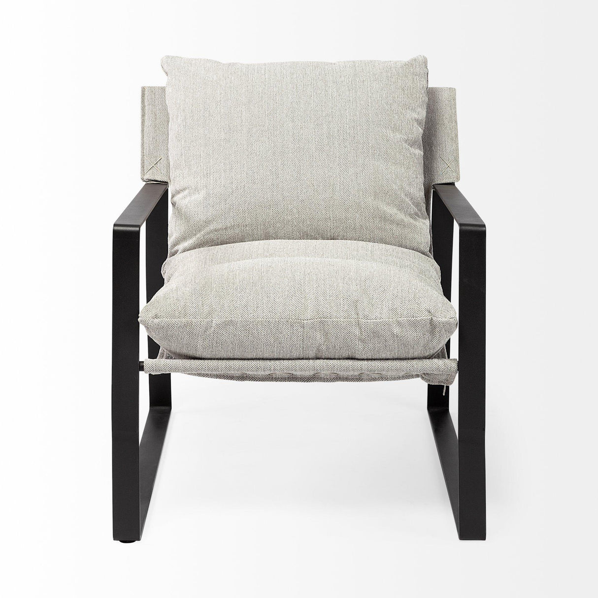 Mercana Guilia Frost Gray With Metal Frame Sling Accent Chair