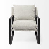 Mercana Guilia Frost Gray With Metal Frame Sling Accent Chair