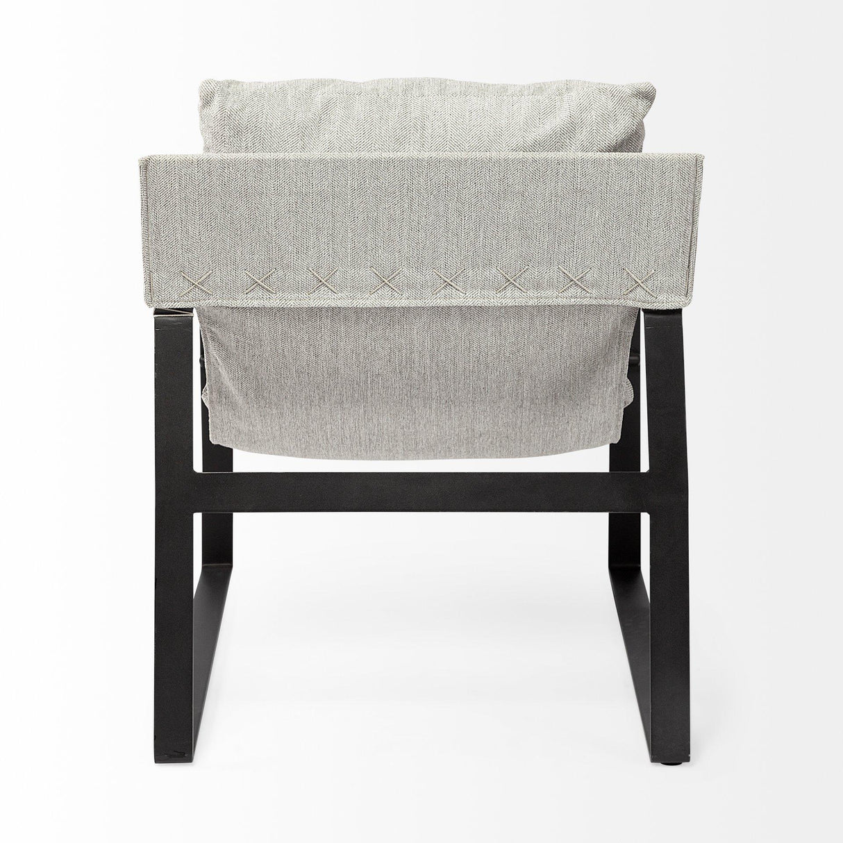 Mercana Guilia Frost Gray With Metal Frame Sling Accent Chair