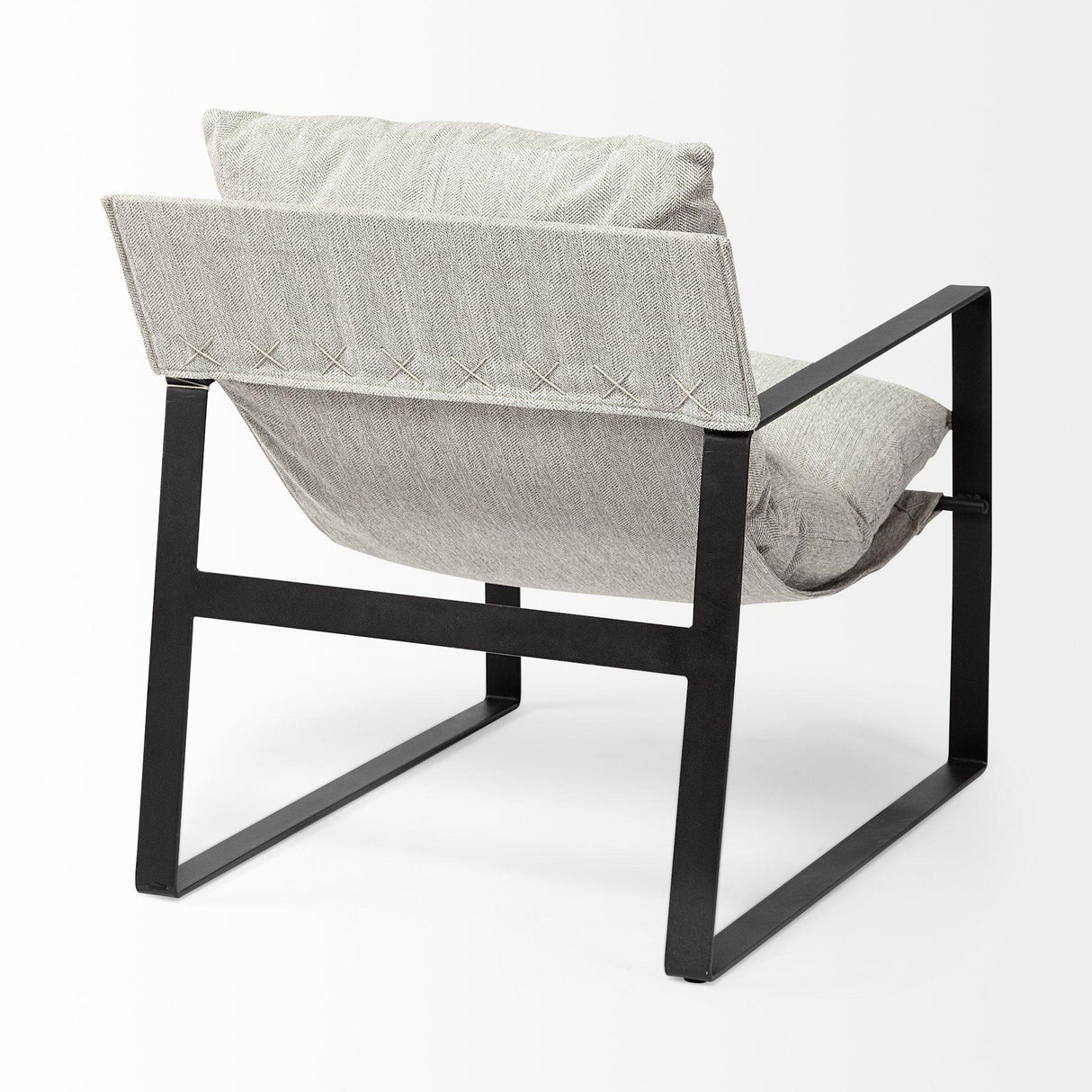 Mercana Guilia Frost Gray With Metal Frame Sling Accent Chair