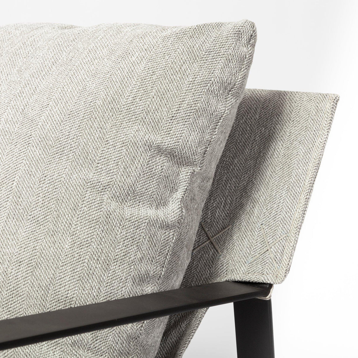 Mercana Guilia Frost Gray With Metal Frame Sling Accent Chair