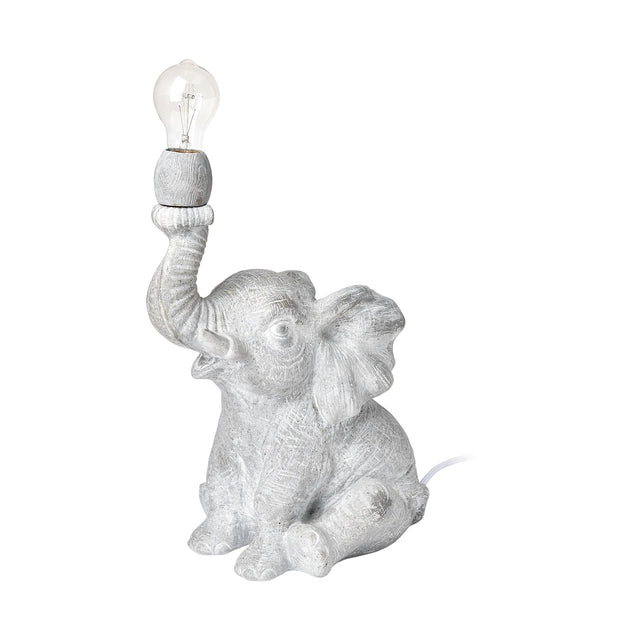 Mercana Tantor (15.9"H) Gray Resin Elephant Calf Table Lamp