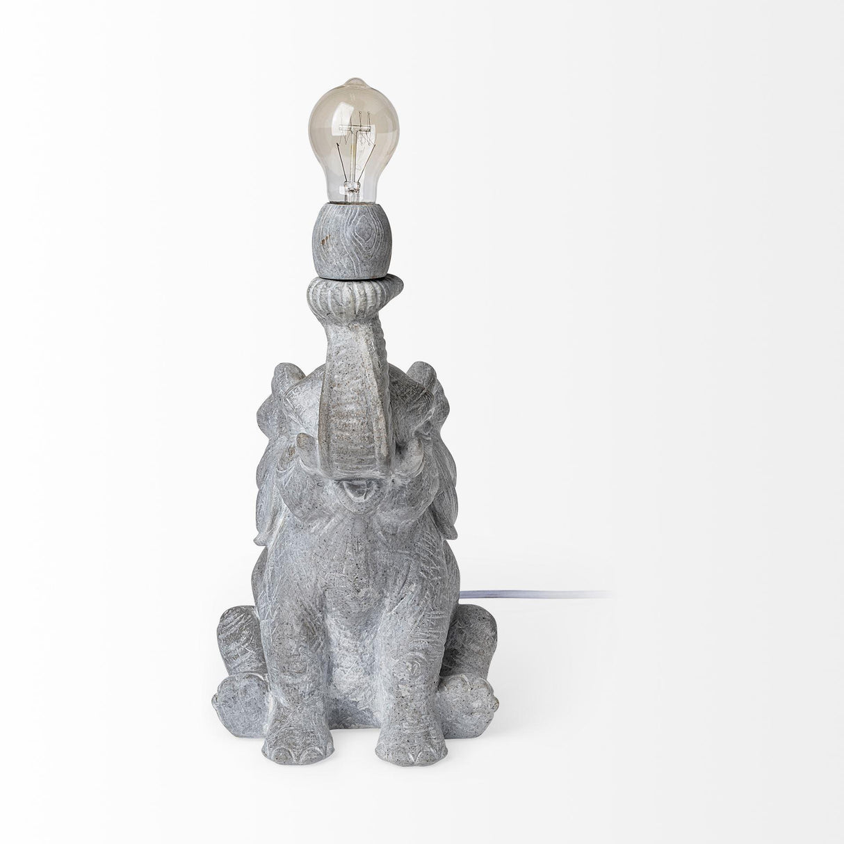 Mercana Tantor (15.9"H) Gray Resin Elephant Calf Table Lamp