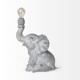 Mercana Tantor (15.9"H) Gray Resin Elephant Calf Table Lamp