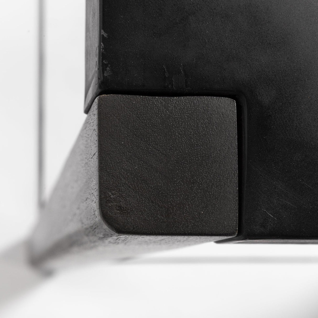 Mercana Nell 30" Seat Height Black Metal Seat & Foot Rest With Black Wood Legs Stool