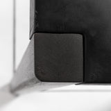 Mercana Nell 30" Seat Height Black Metal Seat & Foot Rest With Black Wood Legs Stool