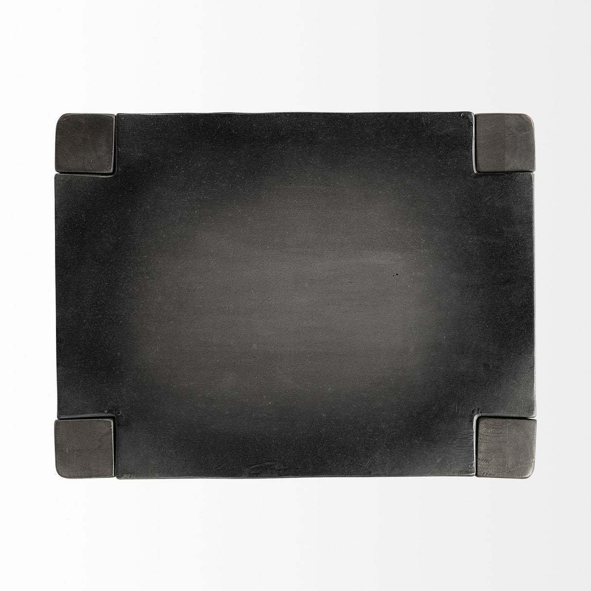 Mercana Nell 30" Seat Height Black Metal Seat & Foot Rest With Black Wood Legs Stool