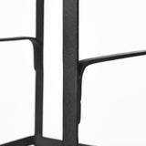 Mercana Conan 25" Seat Height Brown Wood Seat Black Metal Frame Counter Stool