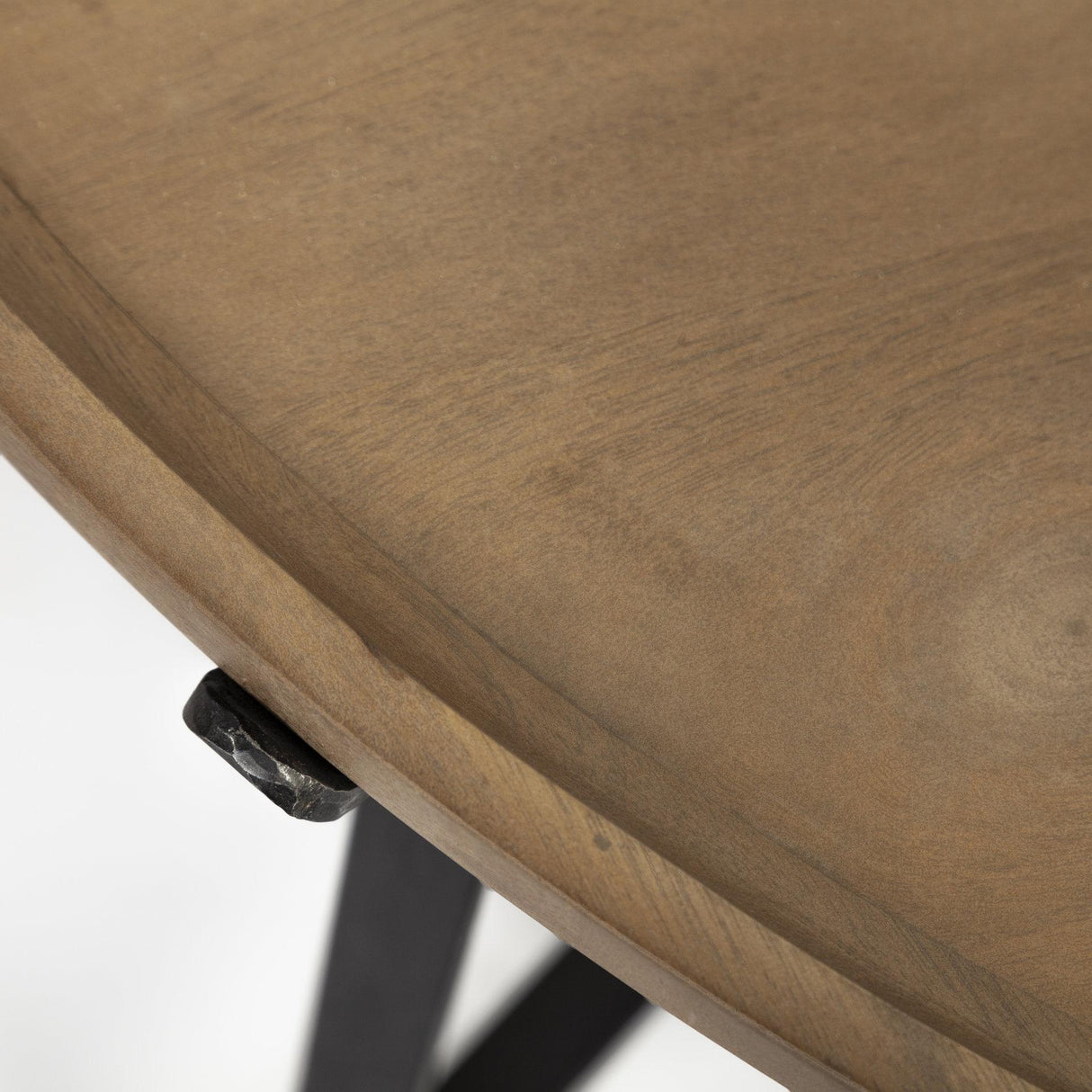 Mercana Helios (Set of 2) Brown Solid Wood Top Black Metal Base Nesting Coffee Tables