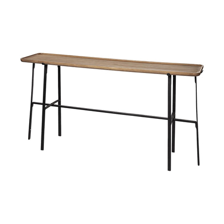Mercana Helios II 60L x 14W x 29H Rectangular Brown Raised Edge Top Console Table