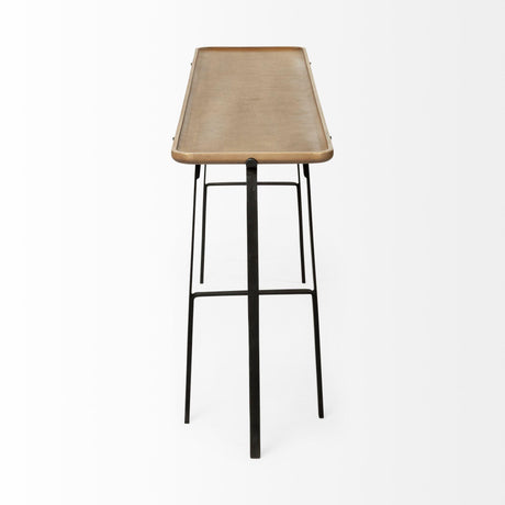 Mercana Helios II 60L x 14W x 29H Rectangular Brown Raised Edge Top Console Table