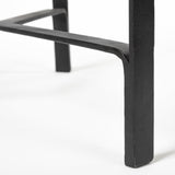 Mercana Helios III 20L x 24H Set of Two Round Brown Solid Wood Iron Base Nesting End/Side Tables