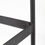 Mercana Glenn III 56L x 14W Dark Brown Wood w/ Black Iron Frame, 4 Drawer Console Table