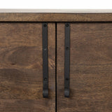 Mercana Glenn VI 71.5x18 Dark Brown Wood Frame w/ Black Iron Accent, 6 Drawer, 2 Door Cabinet Sideboard