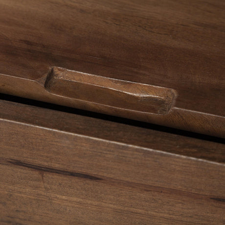 Mercana Maddox V Brown Solid Wood TV Stand Media Console with Storage, TV up to 85"