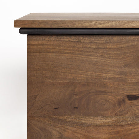 Mercana Maddox V Brown Solid Wood TV Stand Media Console with Storage, TV up to 85"