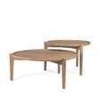 Mercana Cleaver (Set of 2) 40" & 31" Round Brown Solid Wood Nesting Coffee Tables