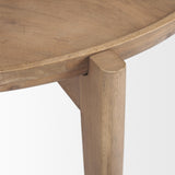 Mercana Cleaver (Set of 2) 40" & 31" Round Brown Solid Wood Nesting Coffee Tables