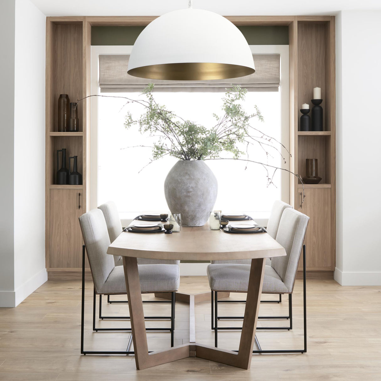 Mercana Denver 91.5x38 Rectangular Brown Solid Wood Top & Base Dining Table