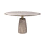 Mercana Maxwell II 54" Round Brown Solid Wood Top Brown Wood/Gold Metal Base Dining Table